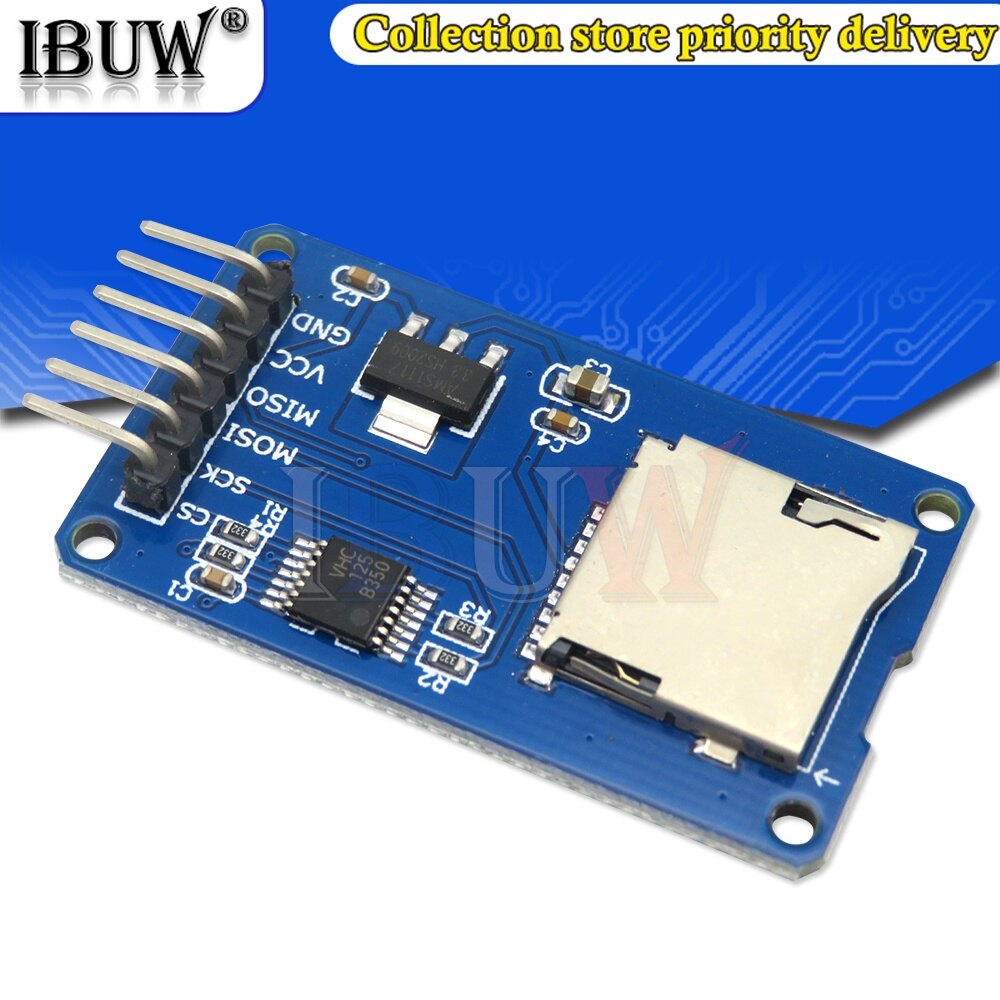 1pcs micro sd storage expansion board micro sd tf card memory shield module spi for arduino promotion