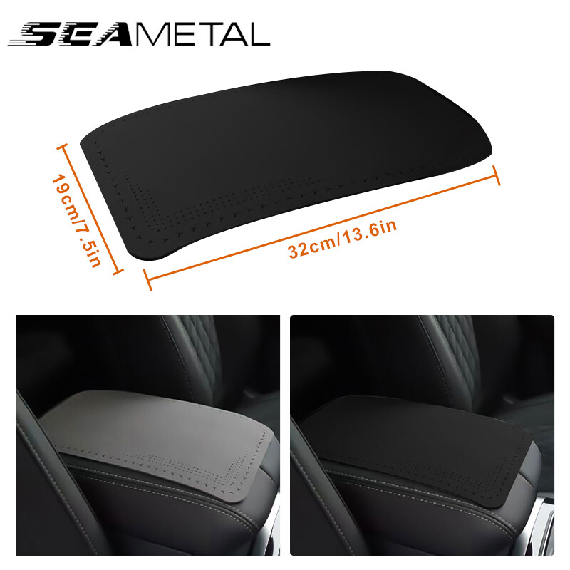 Semetal bọc bảo vệ tay vịn bằng da chống trượt đệm nâng đỡ cánh tay xe