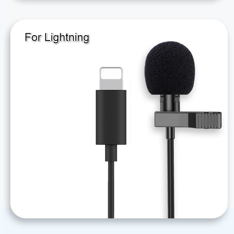 Mini Microphone Clip-on Lapel Lavalier PC Phone Camera Mic Portable External Ear Microphones For iPhone Laptop Computer