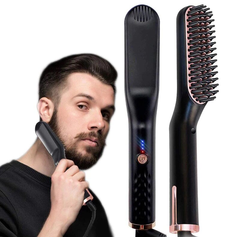 3 in 1 Hair Straightener Woman Straight Hair Brush Man Beard Straightener  Comb Quick Hair Styler Electric Hair Beard | Lazada