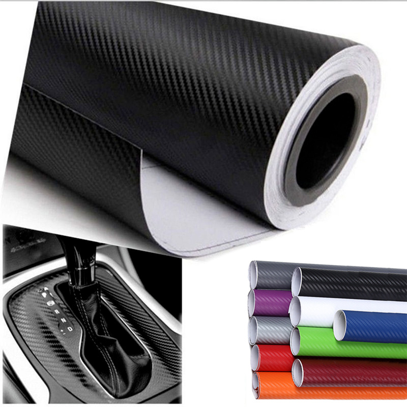 Miếng Dán Sợi Carbon 3D Phim CuộN Thân Xe Hơi Phim Bọc Vinyl Tự Làm Tạo Kiểu Xe Máy Đề Can Màu Nội Thất Ô Tô Trang Trí 30Cm X 127Cm