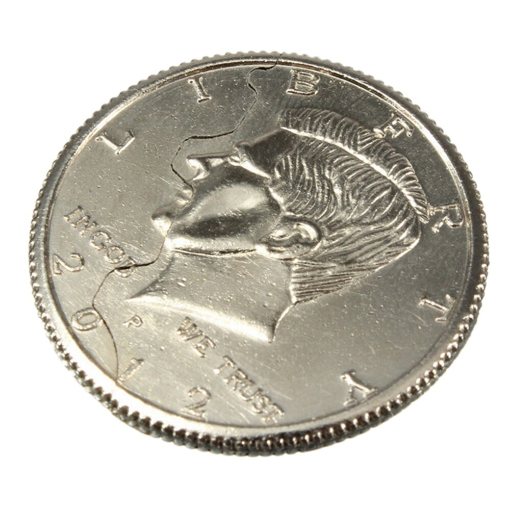 FOO Magic Close-Up Street Trick Bite Coin Bite And Restored Half Dollar illusion