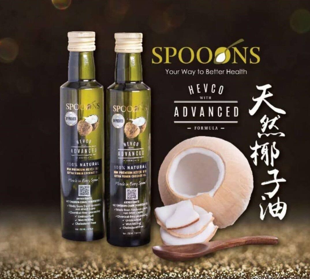 SPOONS 100 Premium HEVCO Extra Virgin Coconut Oil / Minyak Kelapa Dara