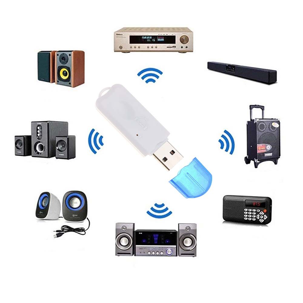 BOKEWU USB Wireless Bluetooth 5.0 Receiver Car Stereo Audio Adapter for Computer Laptop Speaker Headset