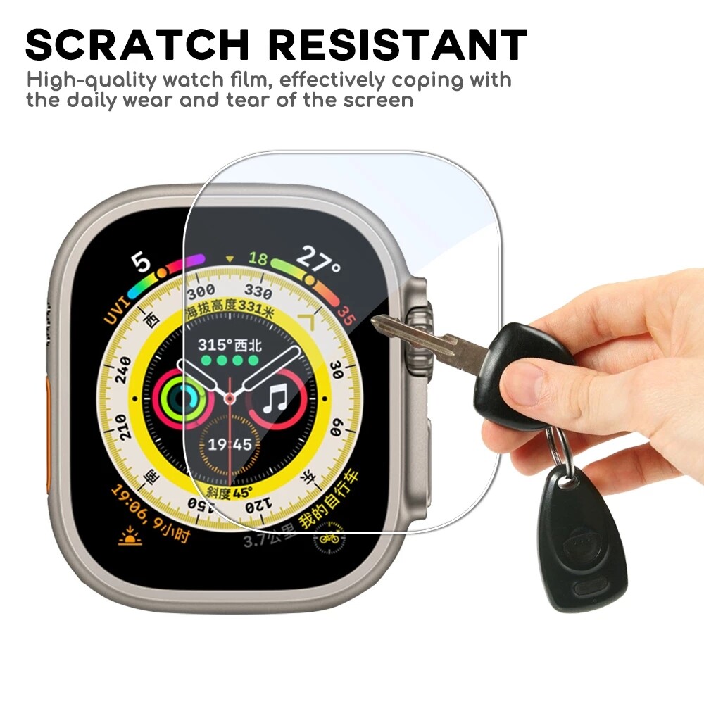3D PMMA / Tempered Glass Anti-Scratch Screen Protector for Apple Watch Ultra 49mm