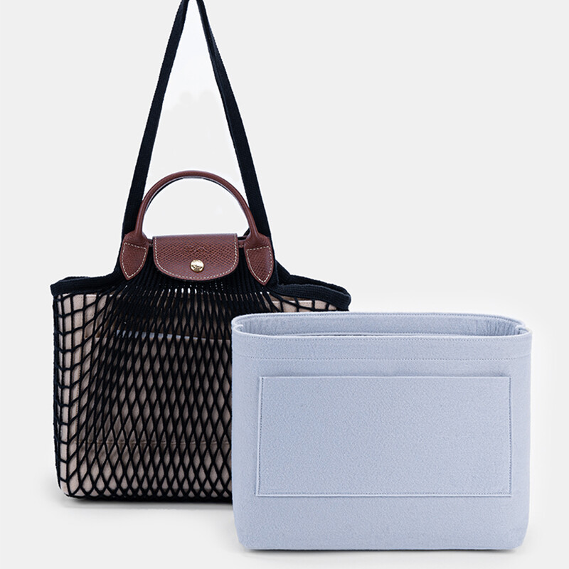 EverToner Felt Insert Bag For Longchamp LE PLIAGE FILET Top Handle Bag Storage Organizer Support Shape Bag  Inner Bag In Bag