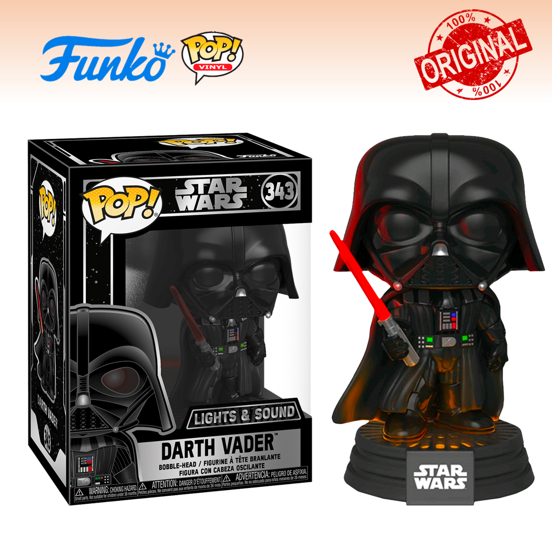funko pop darth vader lights and sound