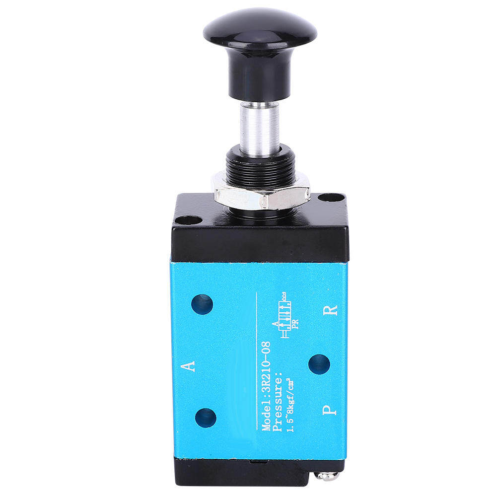 3R210-08 Hand Push Pull Pneumatic Valve 3 Ways 2 Pos 1/4 BSPT 0-0.8MPa