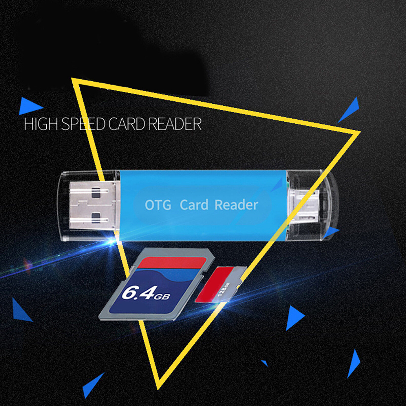 tanjiaxun 2 in 1 USB 2.0 Phone OTG Dual TF SD Card Reader Adapter for PC Computer Android
