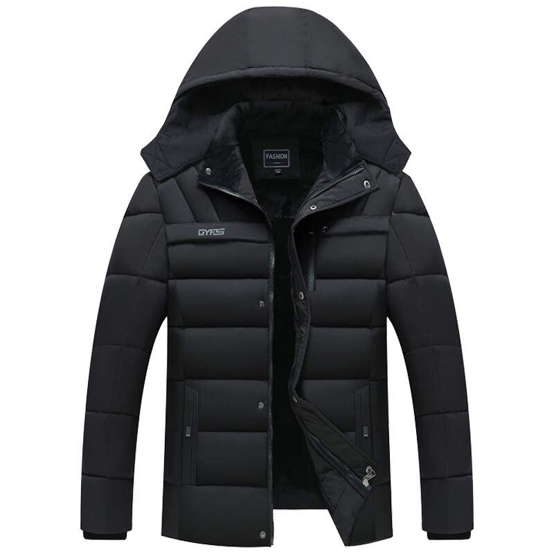 Men Winter Jacket Thick Warm Jacket With Detachable Hemline Plus Size 5XL Practical Windproof Jacket