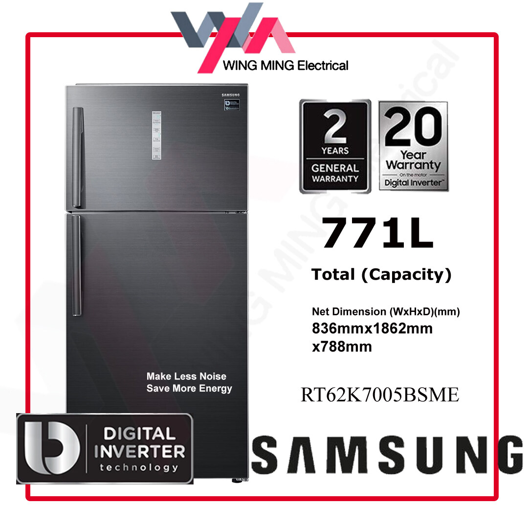 [Free Installation] Samsung Refrigerator 711L Top Mount Freezer with Twin Cooling Plus™, 2 Years Official Warranty By Samsung Malaysia RT62K7005BS | RT62K7005BS/ME