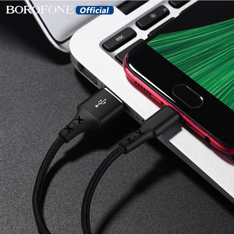 Borofone bx20 Cáp USB Micro/sét/Type-C 2.4A Cáp dữ liệu sạc nhanh phổ quát cho Iphone điện thoại Android sạc nhanh với truyền dữ liệu