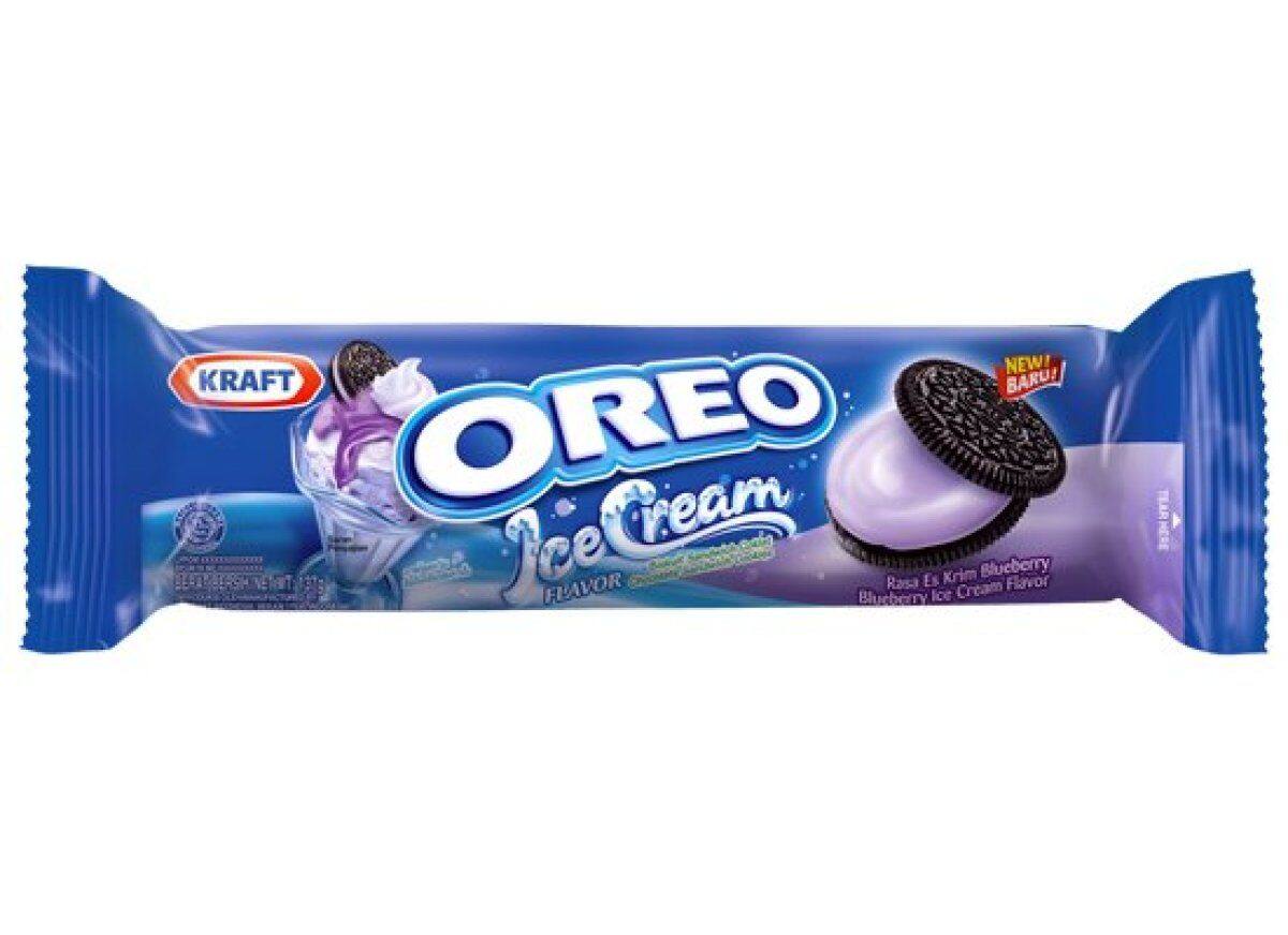 Oreo Ice Cream Blueberry Sandwich Cookies 133g | Lazada