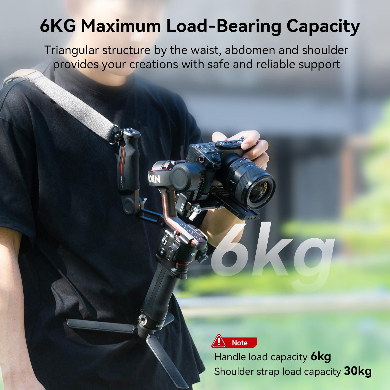 SmallRig Dây đeo có thể điều chỉnh tay cầm chống rung Handgrip với trọng lượng-giảm dây đeo vai cho DJI RS 3 / RS 3 Pro / RS 2 cho góc thấp bức ảnh 4383 / 4118