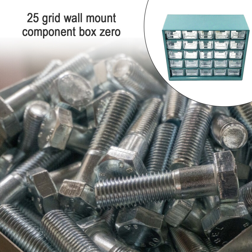 25 Compartment Drawer Parts Box Wall-Mounted Parts Sorting Component Box Drawer Type Warehouse Compartment Storage Rack