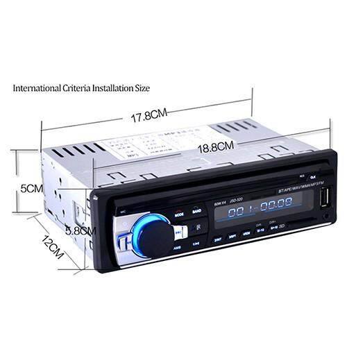 12Pin 12V MP3 Nghe Đài FM Stereo Bluetooth 1 DIN Dash SD/USB/AUX