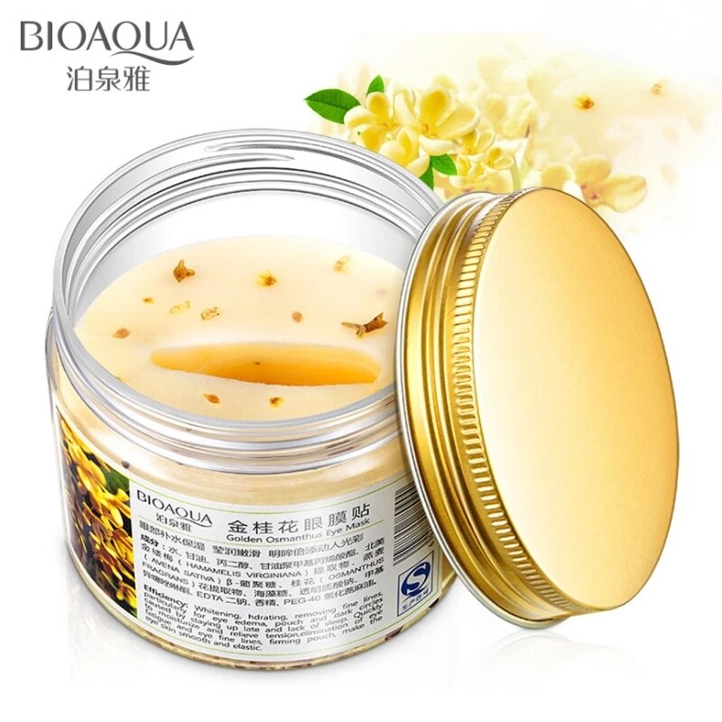 A Hot 】 BIOAQUA Gold Osmanthus Eye Mask 80ชิ้น/ขวด Eye Care คอลลาเจนเจล