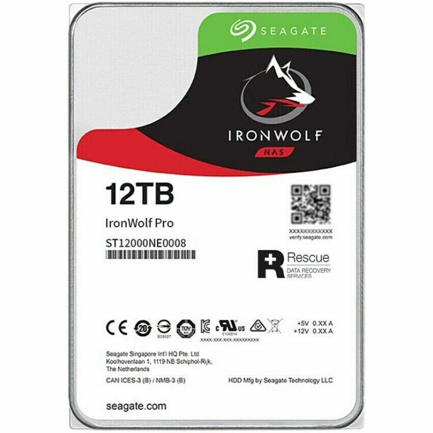 Seagate IronWolf Pro 12TB 7200RPM SATA 6Gb/s 3.5" NAS HDD ST12000NE0008 ...