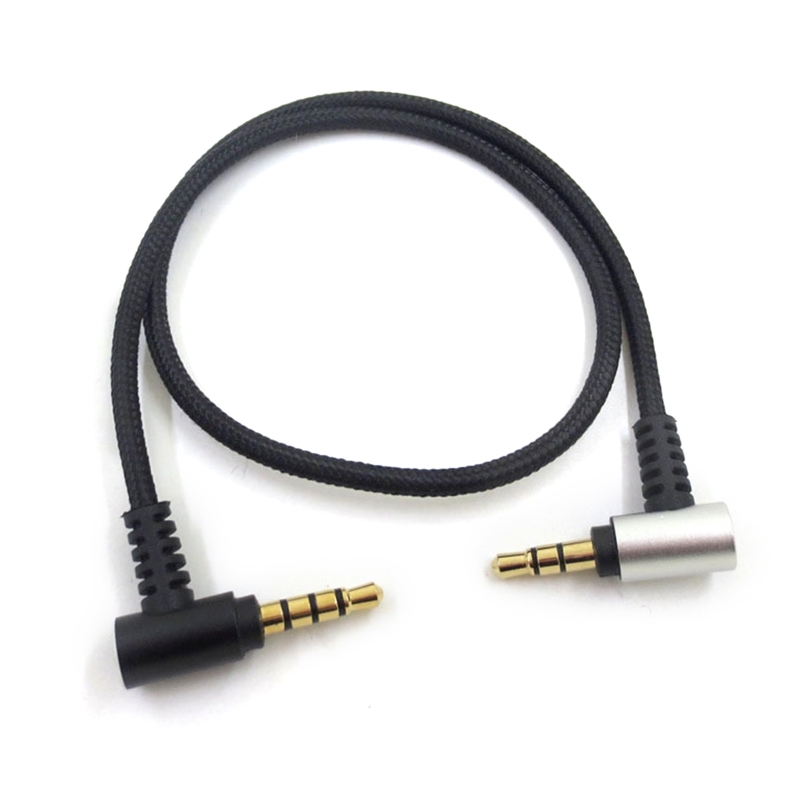 3.5mm TRS to TRRS Adapter Cable Patch Microphone Cable Coiled Mic Cord for Smartphone for Rode SC7