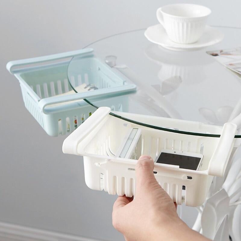 [NEW 2023] Kitchen Refrigerator Storage Rack Fridge Freezer Shelf Holder Pull-out Drawer Kitchen Organizer Supplies Home Accessories