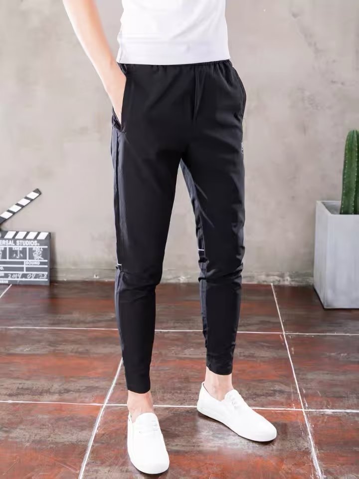 Thin slacks, men's slim fit sports cropped pants
