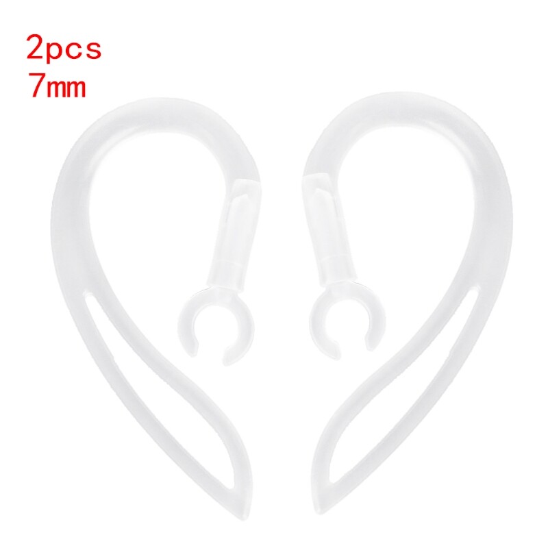 【Closet Dream】 7mm Bluetooth-compatible Earphones Transparent Soft Silicone Ear Hook  Clip