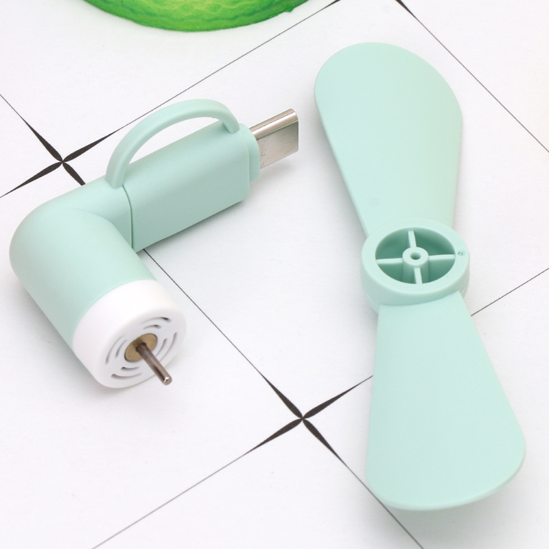 Quạt Làm Mát Di Động 2 Trong 1 Quạt Làm Mát Cầm Tay Type-C Quạt USB Mini Quạt Điện Thoại Di Động Cho Điện Thoại Android Micro USB