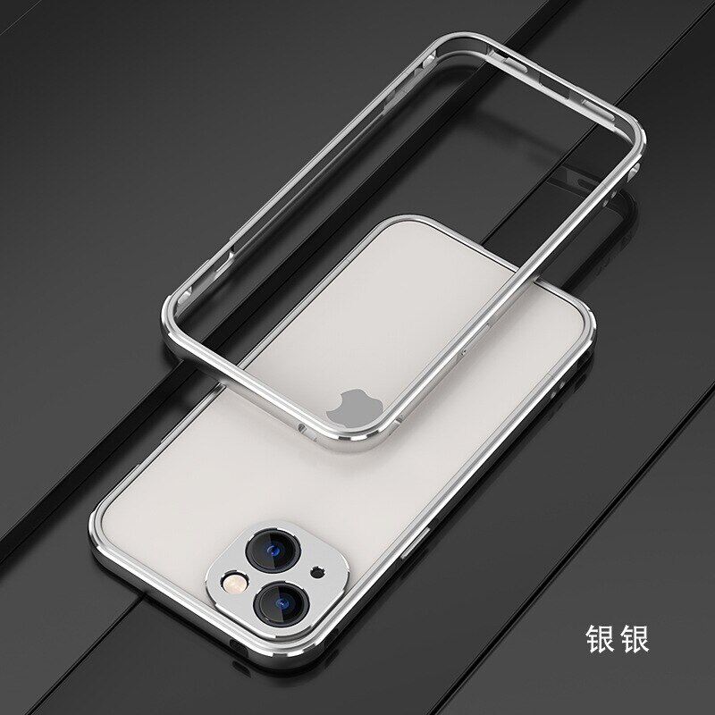 Aluminum bumper & metal lens frame case for iphone 14 13 pro max plus 12 mini 14pro 13pro 14plus ipones luxury shockproof cover