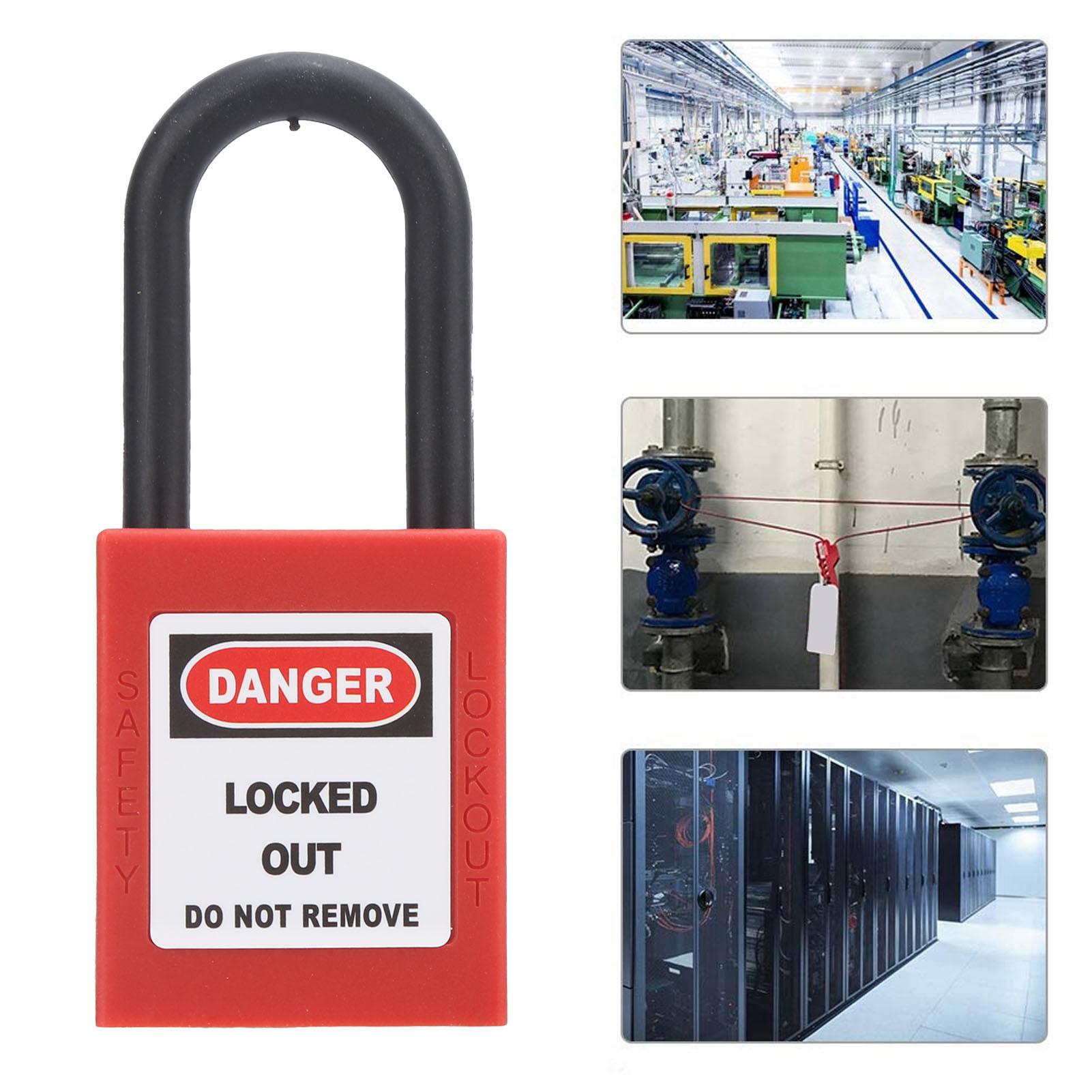 Electrical Padlock, Durable Lockout Tagout Lock Corrosion Resistant for Equipment Maintenance Shutdown and Lockout for Isolation Level Locking