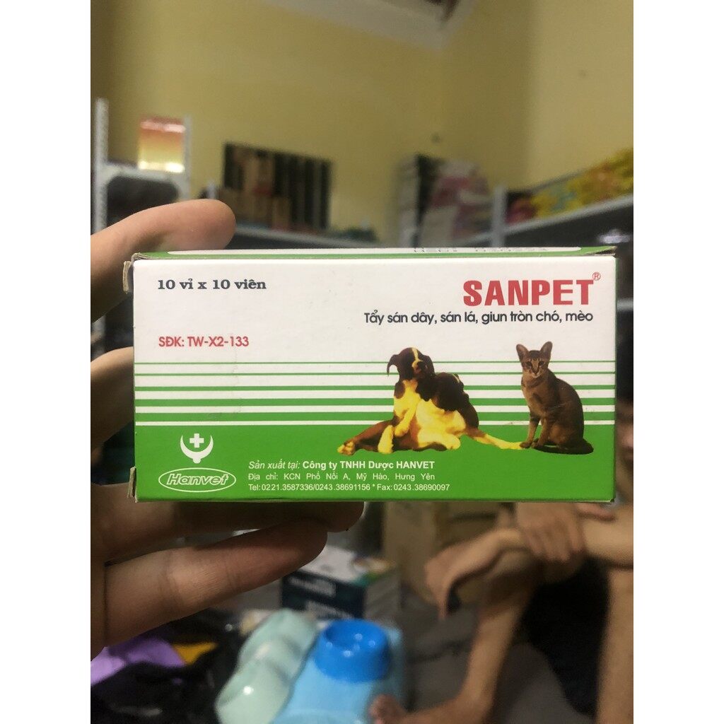 Hanvet sổ giun sán cho chó mèo