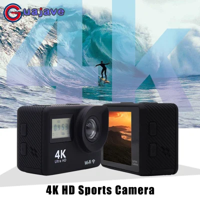 Guajave Action Camera 4K WiFi Ultra HD Sports CAM กล้องดำน้ำกันน้ำพร้อมรีโมท