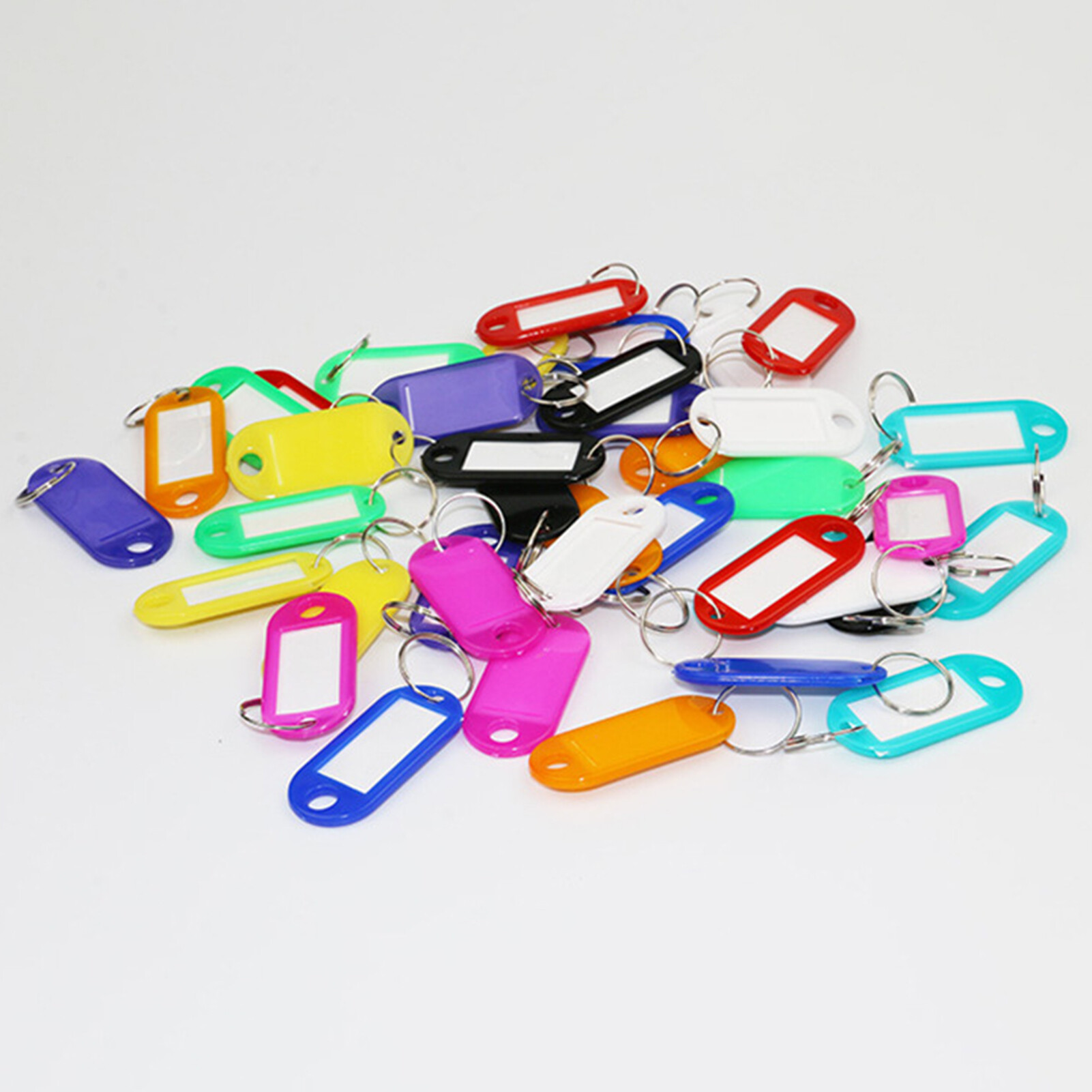 SuperRide 20Pcs Removable Key Tags with Window PP Prevent Missing Key Identifiers Bag Accessories Key Identifiers Oil-resistant