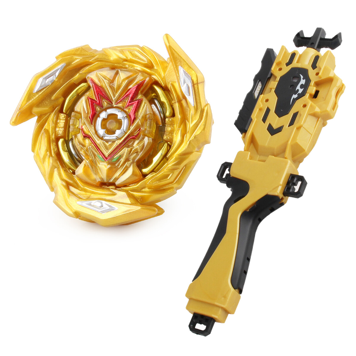 Beyblade Burst Superking B-163 Brave Valkyrie Evolution Gold Spinning Top Gyro Toy w/ Bey LR String Launcher Grip Boys Children Gift