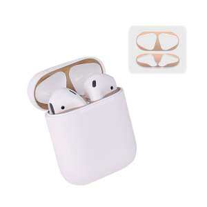BluShine ตัวกันฝุ่นสำหรับ AirPods สีทอง 1 ชุด - 18 K ชุบทองปกป้อง AirPods จากเหล็ก/โลหะ Shavings ดูหรูหรา BluShine ตัวกันฝุ่นสำหรับ AirPods สีทอง 1 ชุด - 18 K ชุบทองปกป้อง AirPods จากเหล็ก/โลหะ Shavings ดูหรูหรา