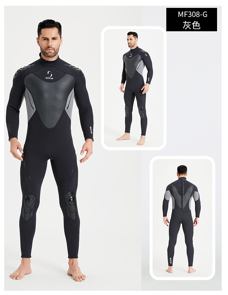 3MM Neoprene Wetsuit Men One-Piece Suits Keep Warm Surf Scuba Diving ...