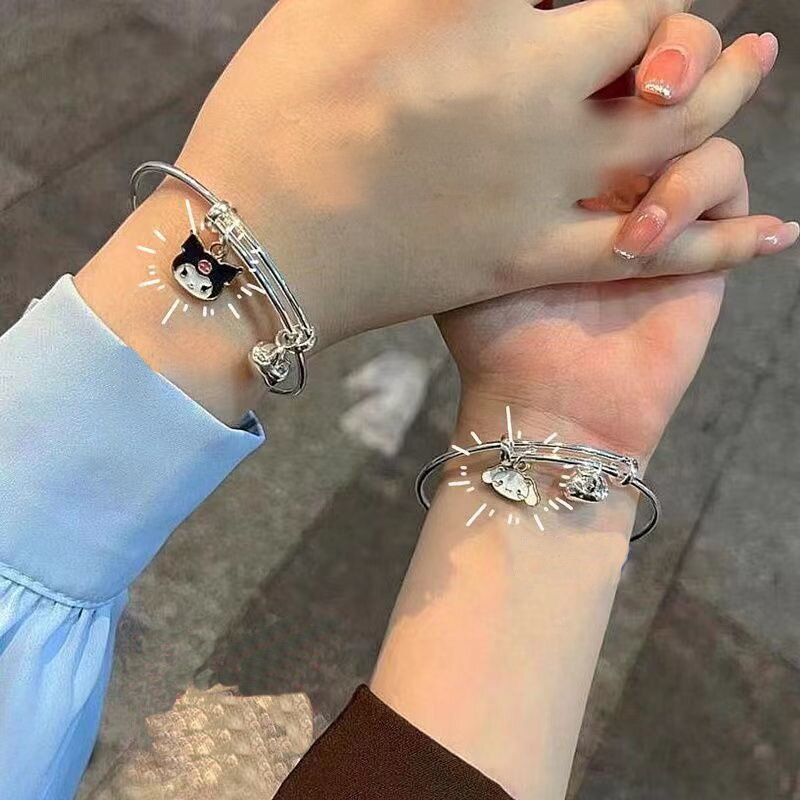 Vòng Tay Chuông Hoạt Hình Dễ Thương Phong Cách Nhật Bản Và Hàn Quốc Cho Nữ Vòng Tay Đôi Tình Bạn Quế Kuromi Quà Tặng Cho Bé Gái
