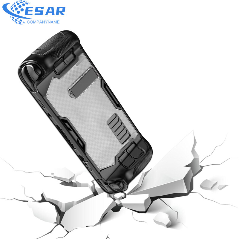 Handheld Game Console Protective Shell Case With Bracket Anti-drop Cover Compatible For Steam Deck Host