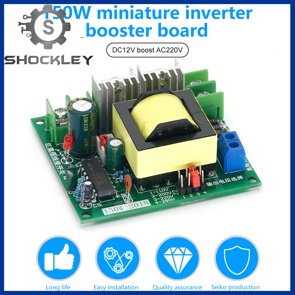 Shockley 150w inverter boost converter transformer power dc 12v/24v to 110v220v inverter boost module board