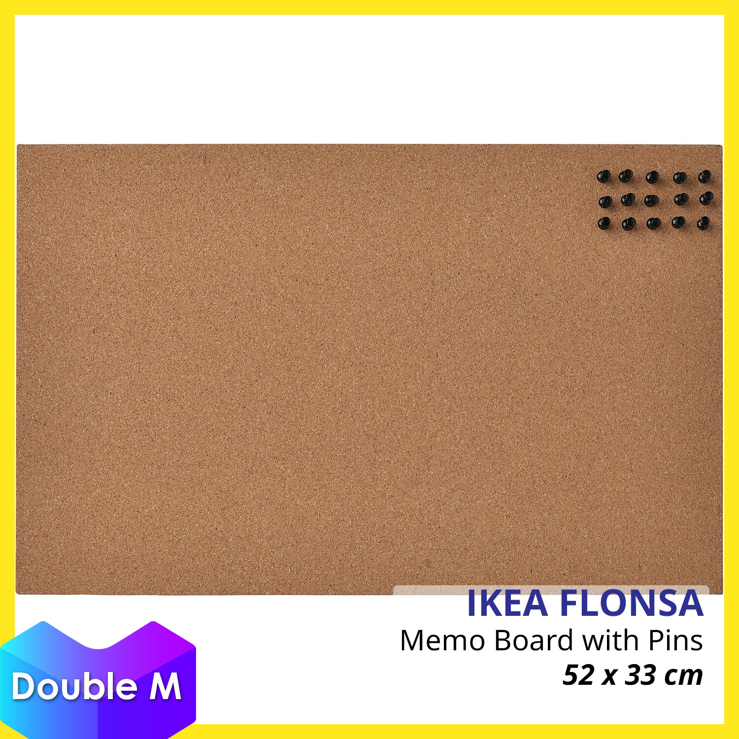 🇸🇪 IKEA FLONSA Particleboard Memo Board with Pins for notes, reminders