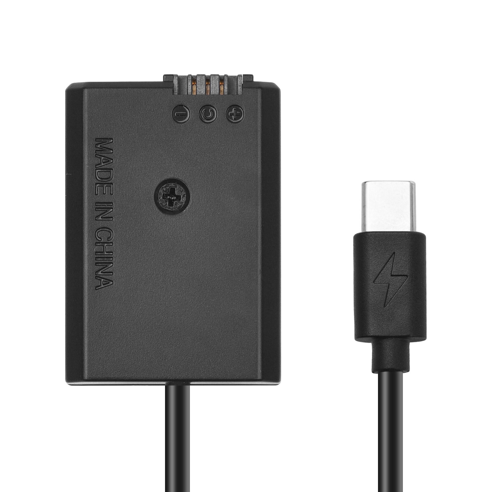 Andoer NP-FW50 Dummy Pin USB-C Coupler Adapter Với USB Type-C Mùa Xuân Cáp Điện Thay Thế Cho Sony Alpha A5000 A5100 A6000 A6300 A6400 A6500 A7II A7RII A7SII A7 A7S A7R RX10 II III IV NEX