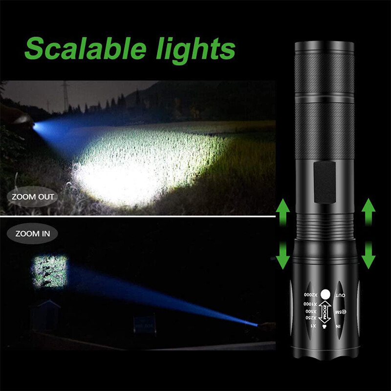 LED Flashlight T6 Tactical Flash Light Mini Torch Lanterna Zoomable Waterproof Flashlight Bike