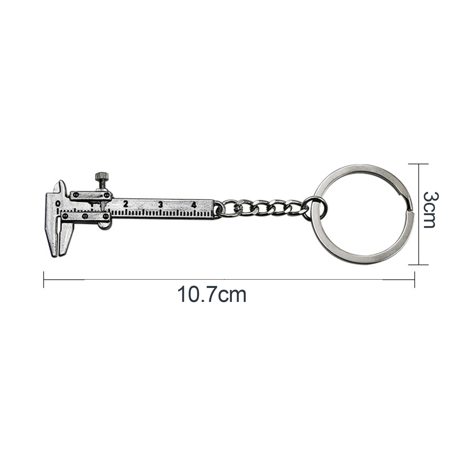 THƯỚC ĐO Mini Farfi Unisex, Thước Đo Móc Treo Chìa Khóa Mặt, Thước Đo Trượt, Móc Khóa