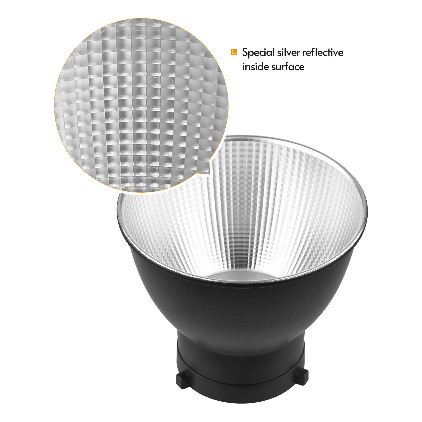 Andoer Đèn Khuếch Tán Phản Xạ Tiêu Chuẩn 7 Inch Đĩa Bóng Râm Kèm Đèn Flash Nhấp Nháy Cho Studio Gắn Bowens