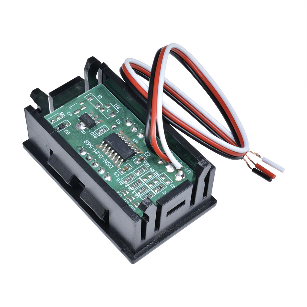 DM Mini LED Voltage Meter 0.56 Inches Panel Voltmeter 3 Bits Digital LED Tube Voltmeter Voltage Tester DC 0 -30 V