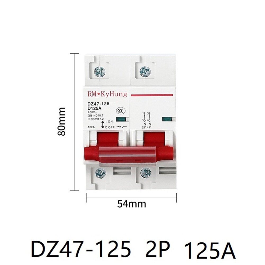 Circuit breaker 2p dc battery main switch circuit breaker mcb 600v 125a 100a 80a
