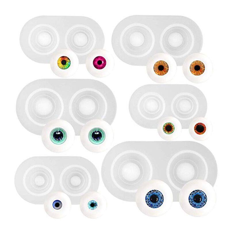 6 Sizes Doll Eyes Mold BJD Doll Heavy Pupil Eye Eyeball Dome Silicone Molds Kit