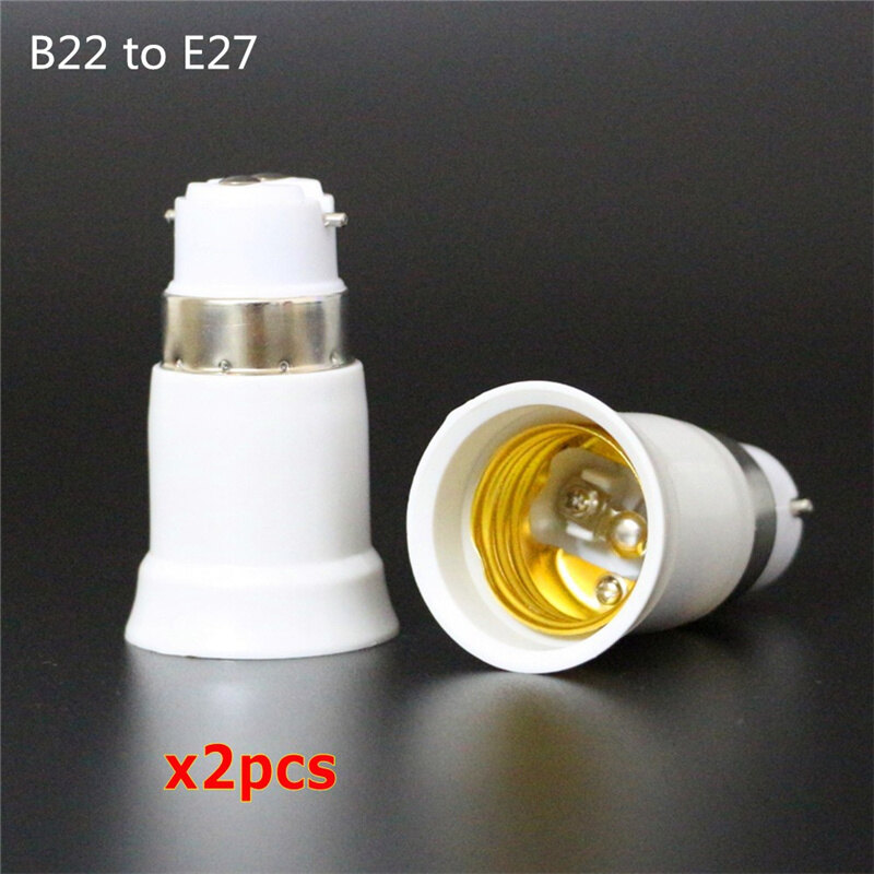 2 Cái Bộ Chuyển Đổi Đui Đèn Bằng Vật Liệu Chống Cháy B22 Sang E27 Bộ Chuyển Đổi Loại Đui Bóng Đèn Đui Đèn Đui Đèn Led Bộ Chuyển Đổi Đui Đèn