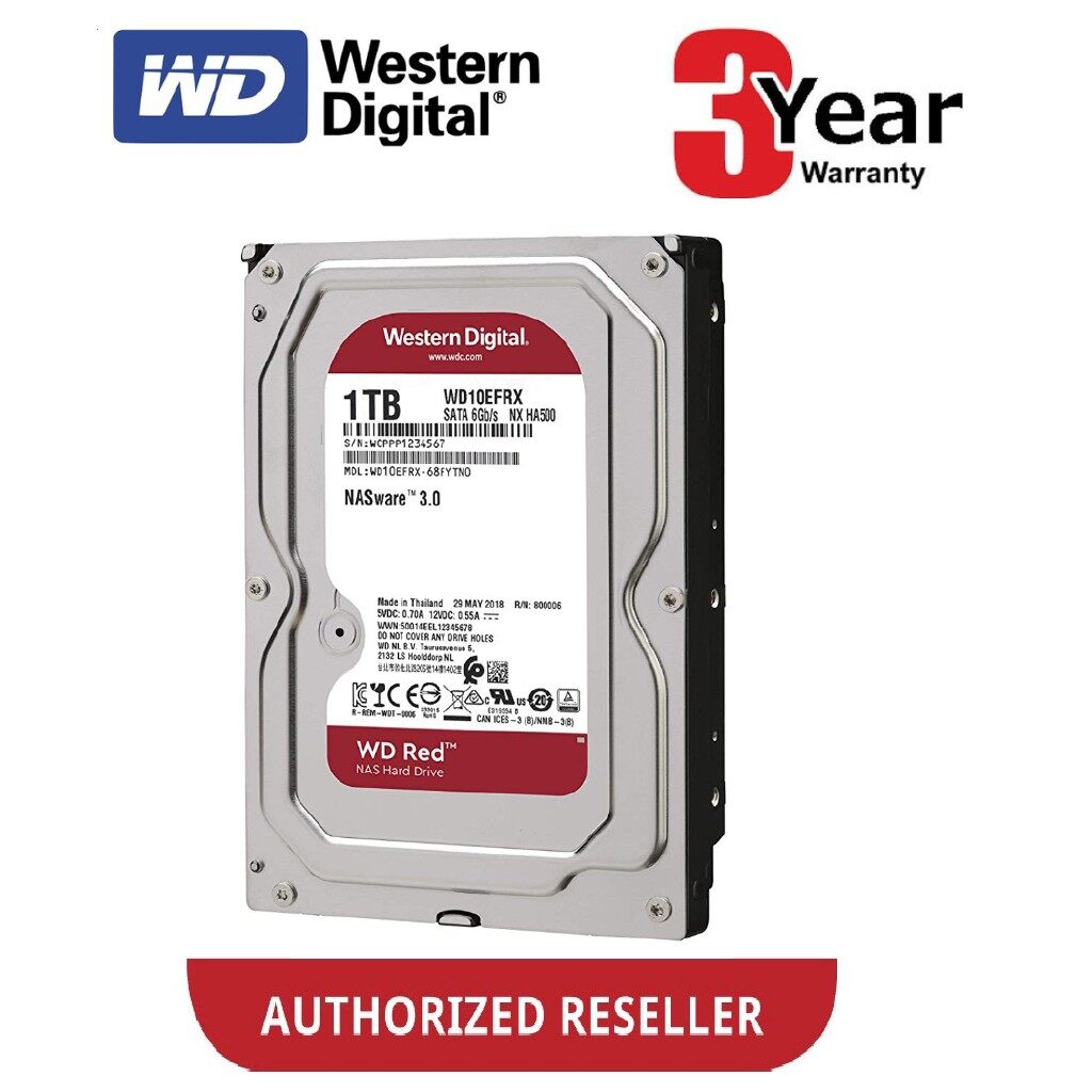 Western Digital WD Red ฮาร์ดดิสก์รุ่น1TB/2TB/4TB/6TB NAS 64MB SATA III ...