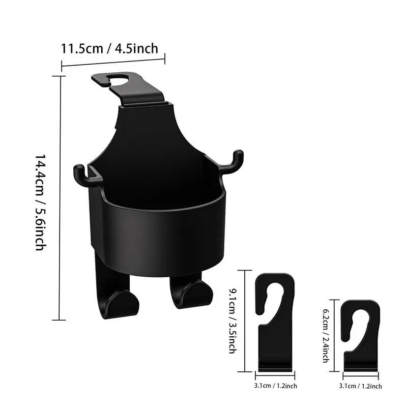 2 cái xe hơi đa chức năng tựa đầu ngăn để cốc với móc lưng ghế xe kê điện thoại treo núi đồ uống lưu trữ Chai Nước Uống chủ