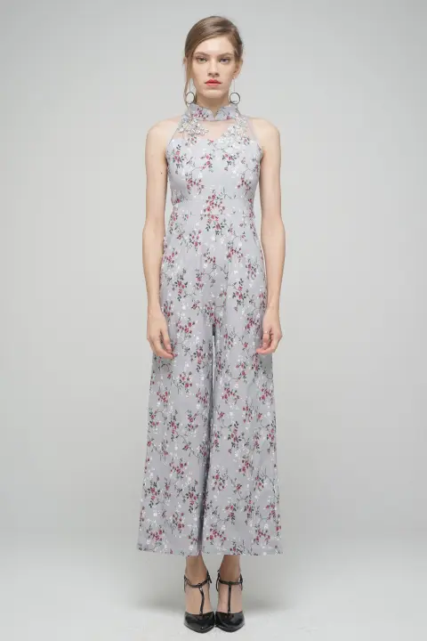 mandarin collar jumpsuit